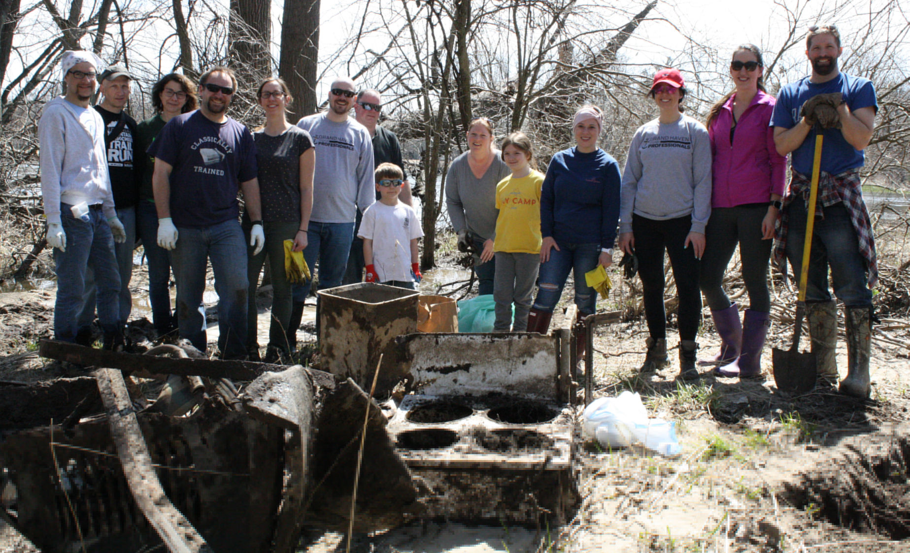 Volunteers clean up everything from toilets to wood-fired cook stoves from river banks